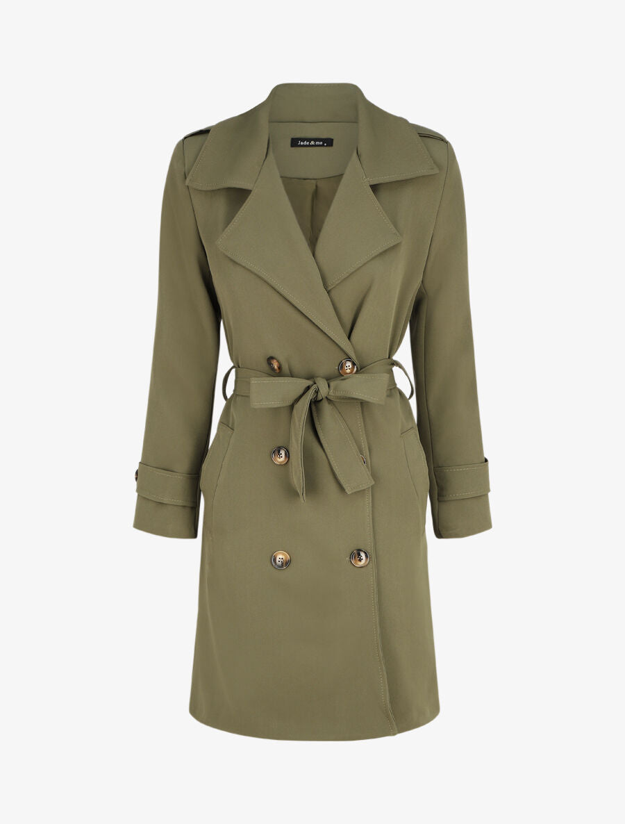 Trench uni coupe oversize - Kaki - 4