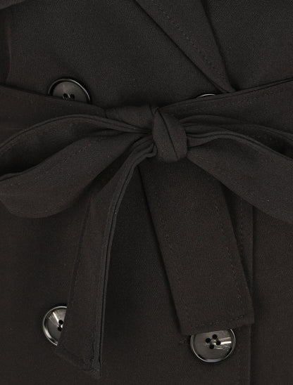 Trench oversize ceinturé - Noir - 3