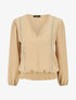 Top élastiqué à crochet - Beige - 4