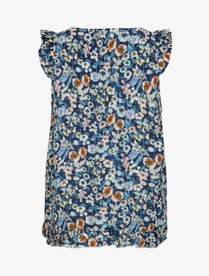 Blouse imprimé fleurs des champs - Bleu - 2