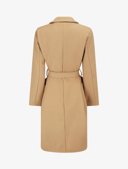 Manteau long coupe droite - Camel - 2
