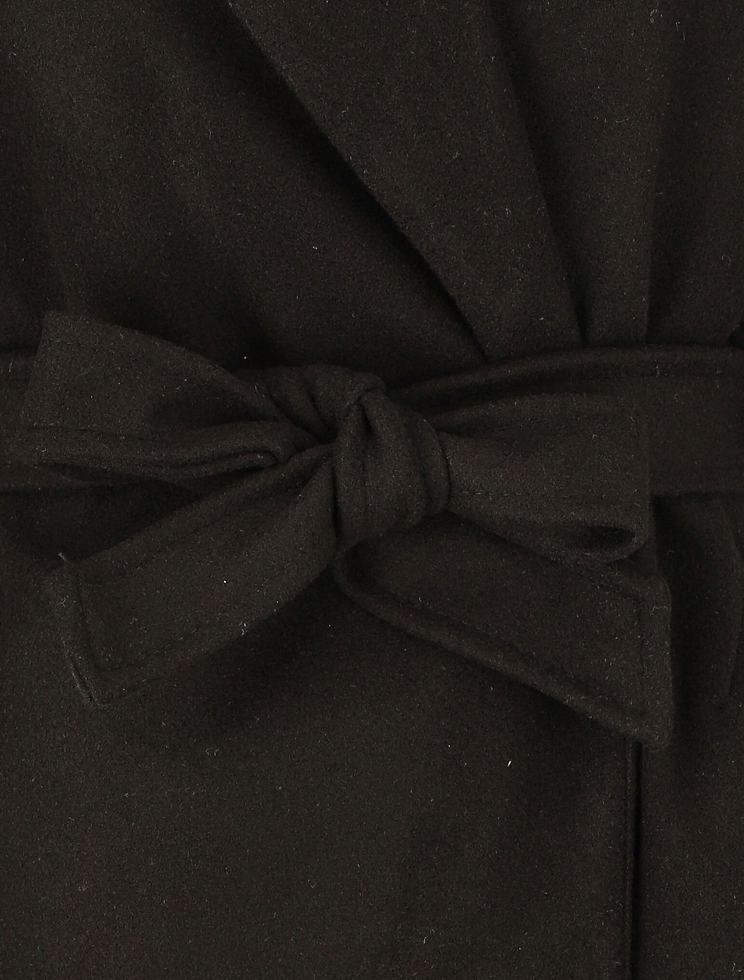 Manteau long uni ceinturé - Noir - 3