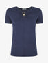 T-shirt à empiècement doré - Bleu marine - 4