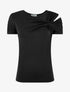 T-shirt à épaule drapée - Noir - 4