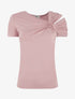 T-shirt à épaule drapée - Vieux rose - 4