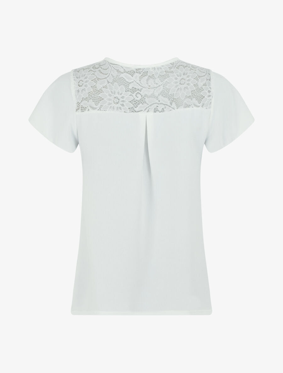 Top fluide en dentelle - Blanc - 2