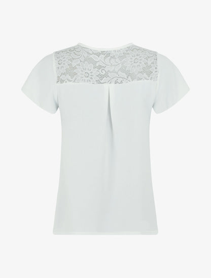 Top fluide en dentelle - Blanc - 2