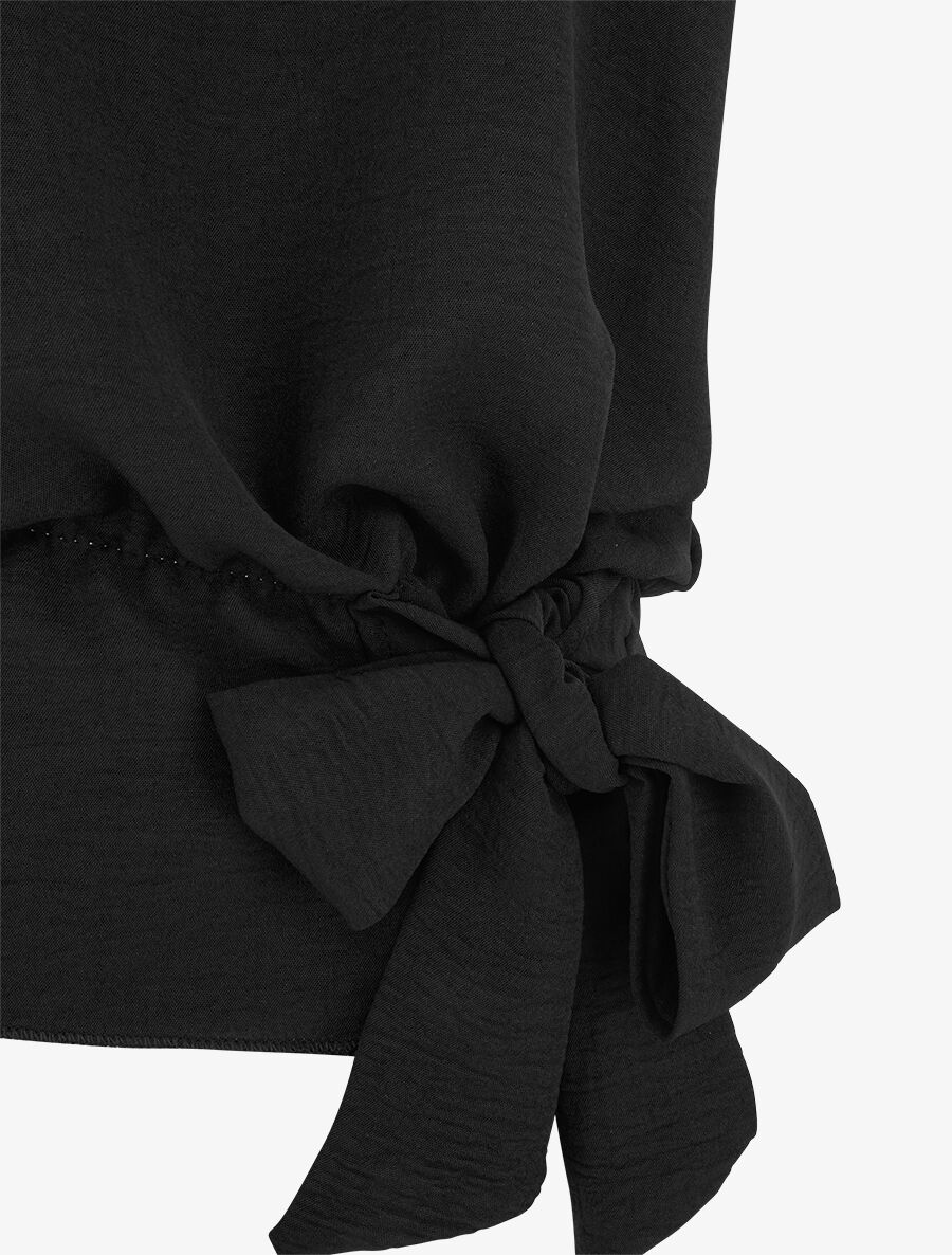 Top ample sans manches uni - Noir - 3