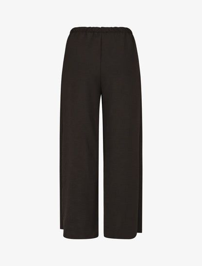 Pantalon ample à pans à nouer - Noir - 2