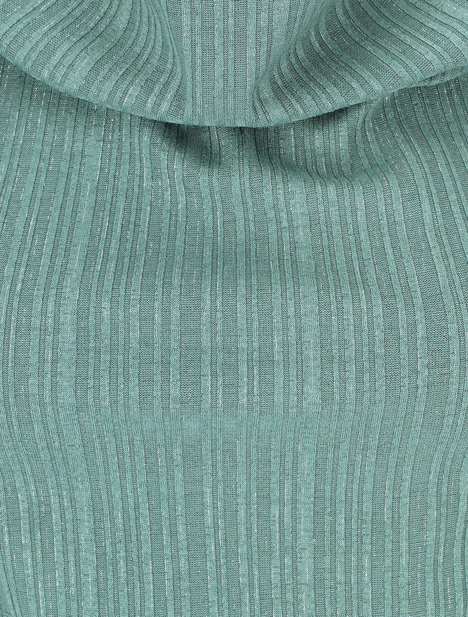 Top uni irisé à col bénitier - Vert d&