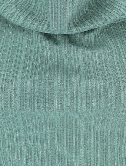 Top uni irisé à col bénitier - Vert d&