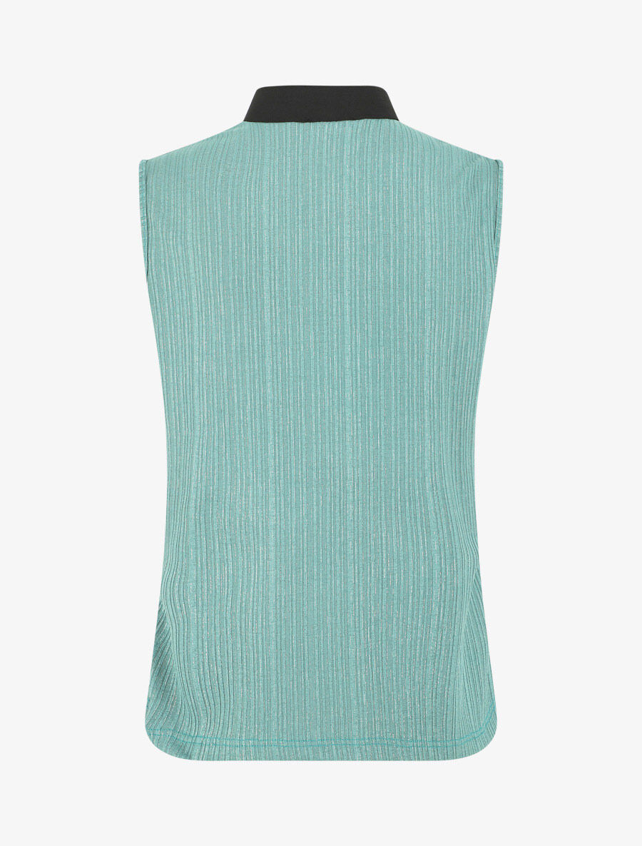 Top sans manches droit irisé - Bleu clair - 2