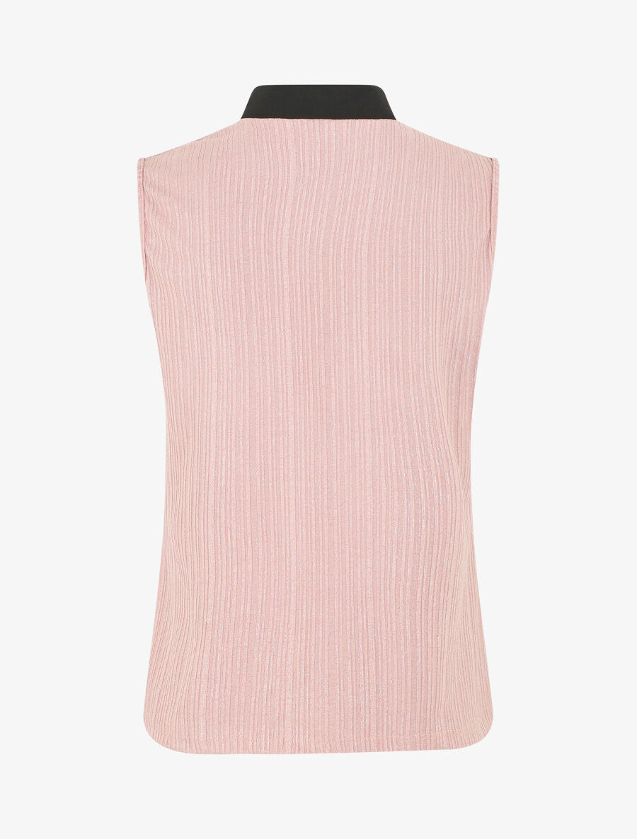 Top sans manches droit irisé - Rose - 2