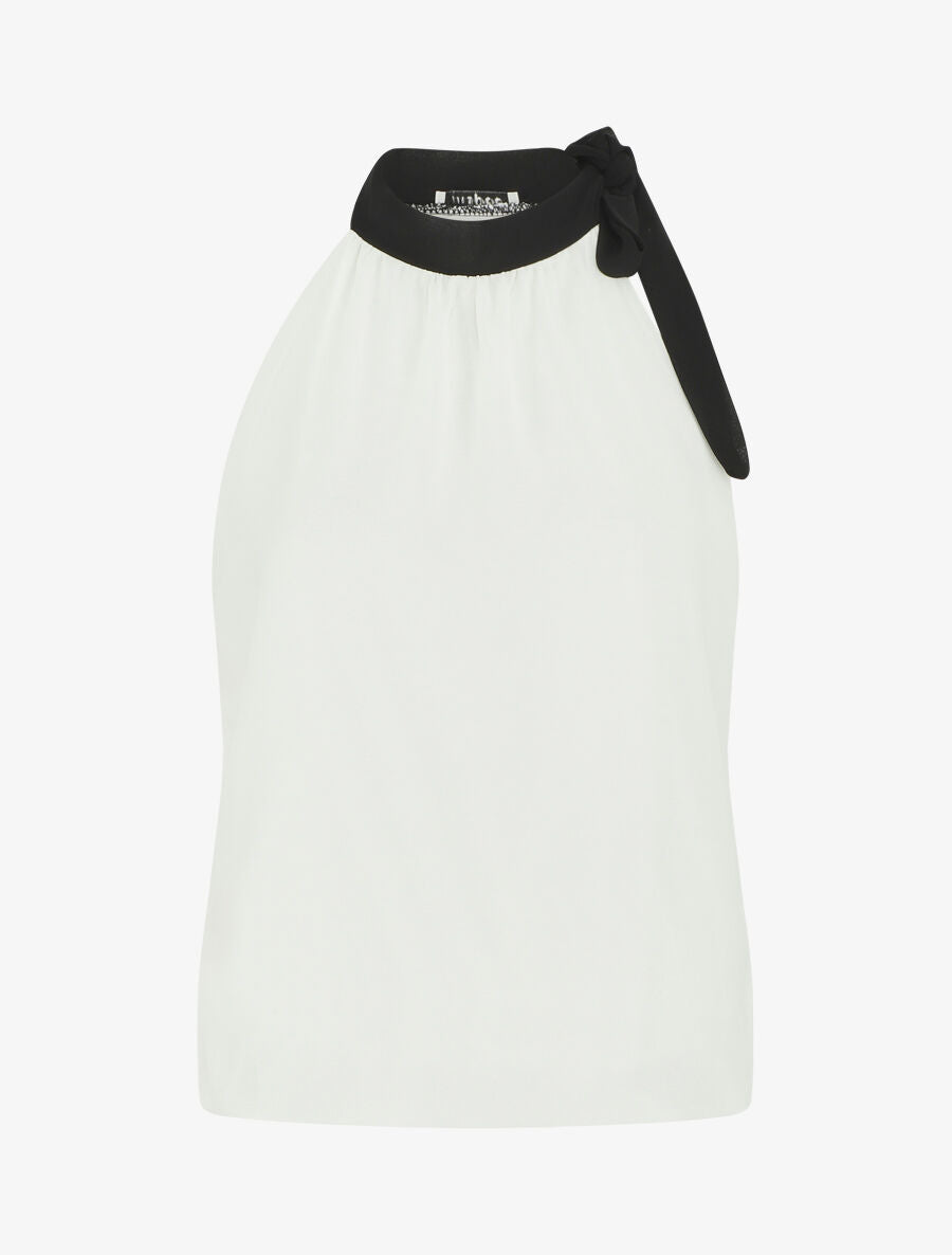 Top en voile sans manches - Blanc - 1