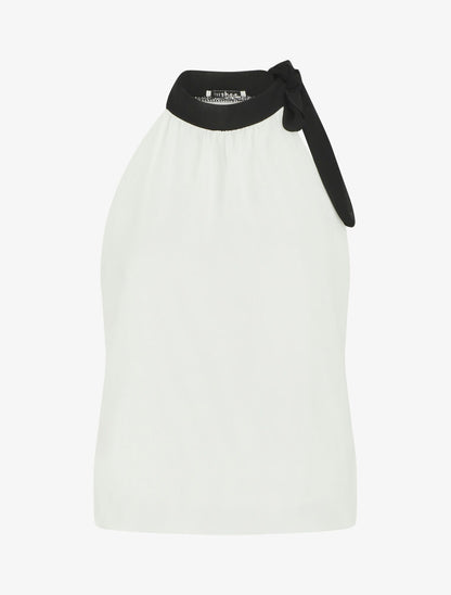 Top en voile sans manches - Blanc - 1