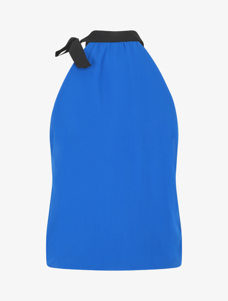 Top en voile sans manches - Bleu roi - 2