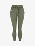 Pantalon 7/8 coupe slim à poches décoratives - Kaki - 1