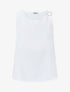 Top uni à détail broche - Blanc - 1