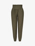 Pantalon droit taille haute plissée - Kaki - 1