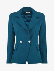 Blazer classique boutonné - Bleu canard - 1