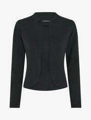 Veste courte ouverte à col cranté - Noir - 5