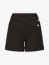 Short uni à boutons décoratifs - Noir - 1