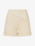 Short uni à boutons décoratifs - Beige - 1