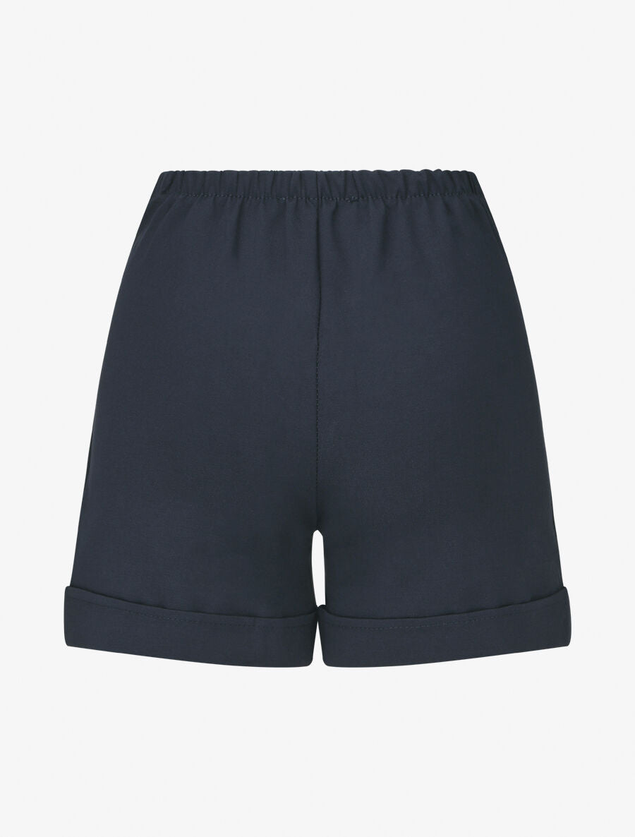 Short uni à boutons décoratifs - Marine - 2