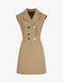 Robe courte coupe ajustée style tailleur - Taupe - 5