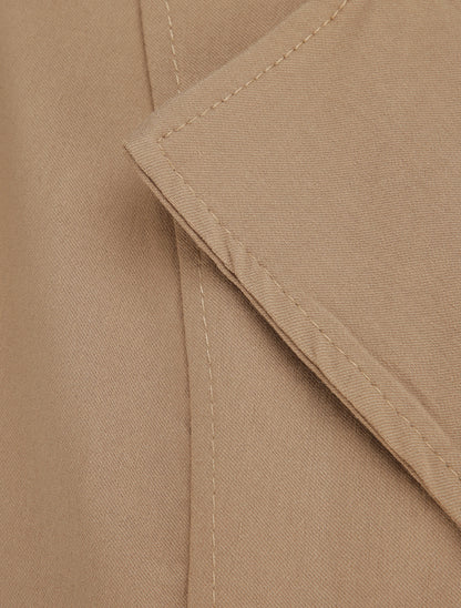 Robe courte coupe ajustée style tailleur - Taupe - 3