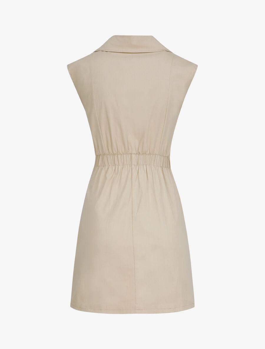 Robe courte coupe ajustée style tailleur - Beige - 2