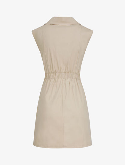 Robe courte coupe ajustée style tailleur - Beige - 2