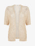 Gilet brillant en maille ajourée - Or - 4