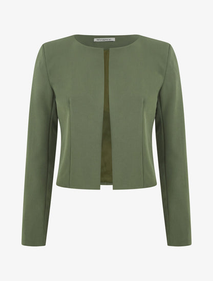 Veste courte ouverte - Kaki - 4