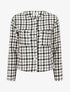 Veste en tweed boutonnée - Blanc - 4