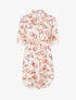 Robe imprimé fantaisie à manches retroussables - Beige - 1