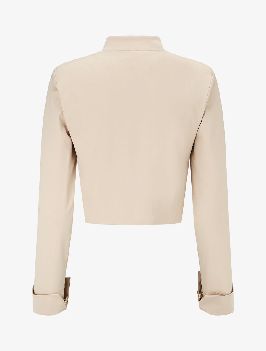 Veste courte boutonnée - Beige - 2
