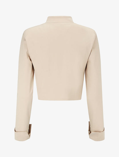 Veste courte boutonnée - Beige - 2