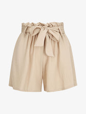 Short évasé taille haute - Beige - 1