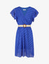 Robe texturée en voile - Bleu roi - 1