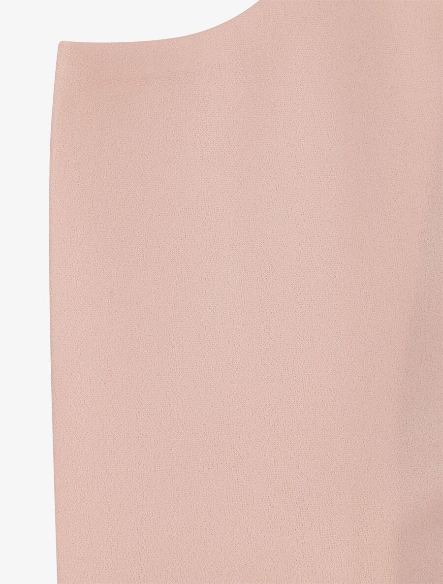 Veste droite unie à col rond - Rose pâle - 3