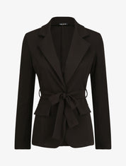 Veste unie cintrée - Noir - 4