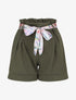 Short élastiqué uni - Kaki - 4