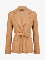 Veste unie cintrée - Camel - 1