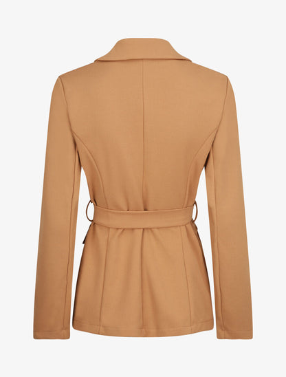 Veste unie cintrée - Camel - 2