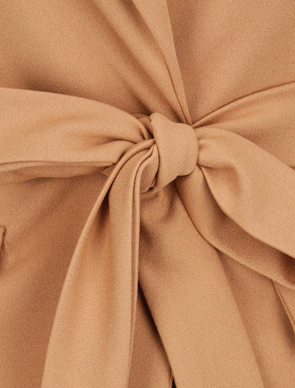 Veste unie cintrée - Camel - 3