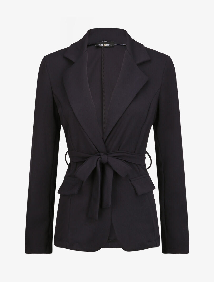 Veste unie cintrée - Marine - 1