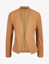 Veste droite unie à poches zippées - Camel - 1