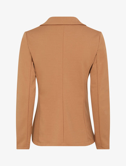 Blazer ajusté uni - Camel - 2