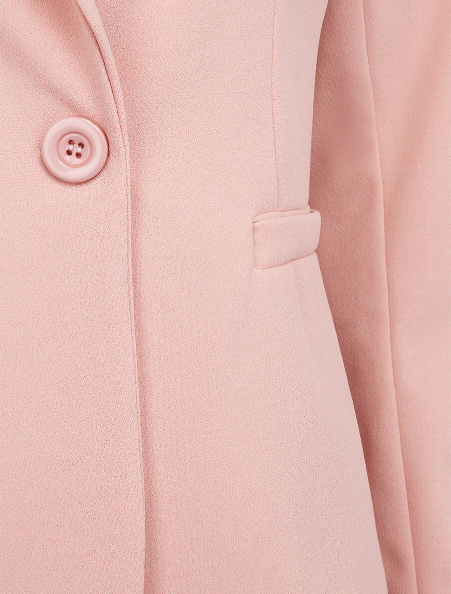 Blazer ajusté uni - Rose pâle - 3